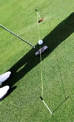 Golf Putting Line short and medium