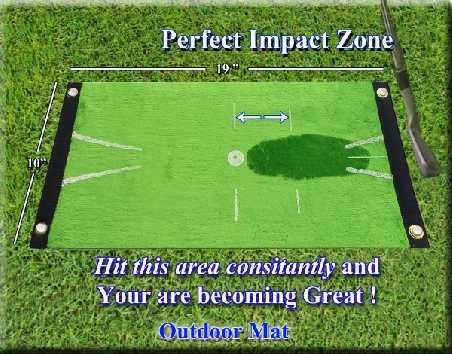 Golfmatta med direkt feedback Acu-Strike utomhus