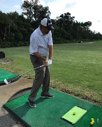 Golfmatta med direkt feedback Acu-Strike utomhus